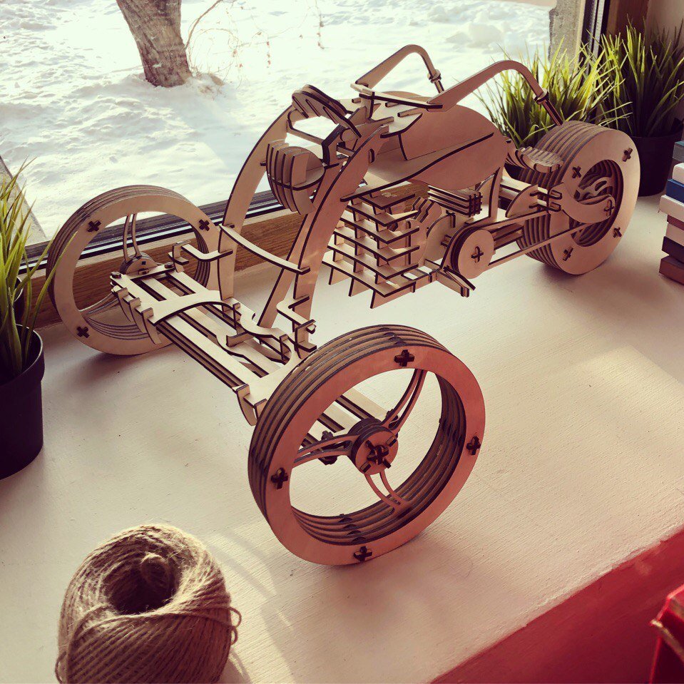 Plywood Bike CNC Vector Free DXF Files laser cutting 2 Cdr file Plywood Bike For CNC Plasma Laser Cut