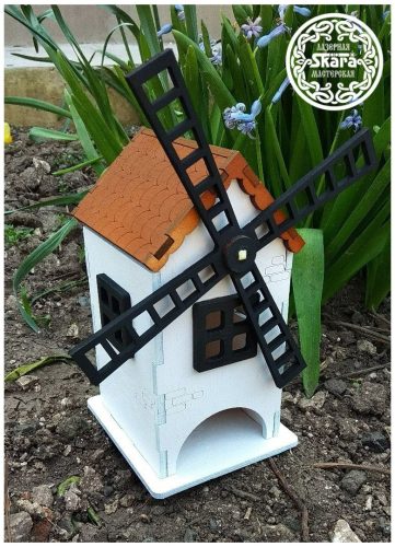 Cdr file Windmill tea house for lasercut cnc vector