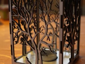 Laser Cut Candle Holder - Free DXF & SVG Templates
