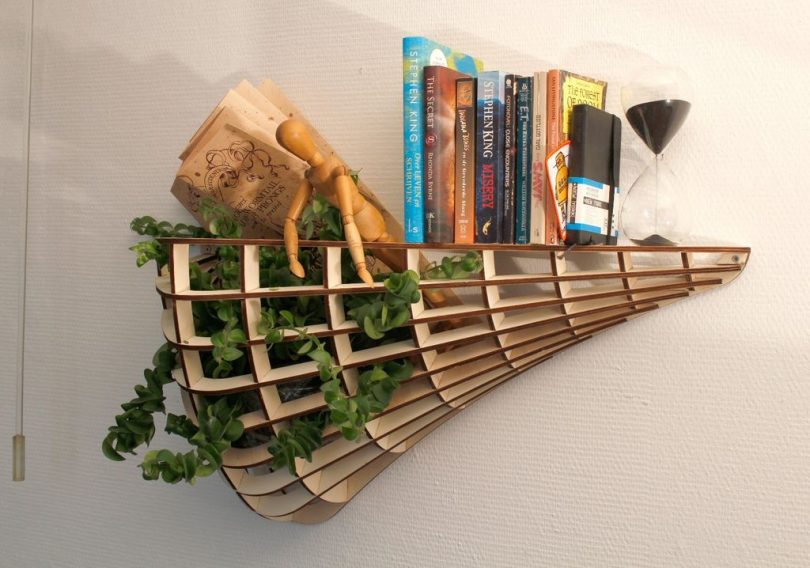 Laser cut Shelf Bookcase DXF File - Free Vector