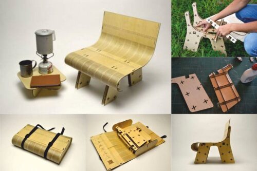 Free Foldable Chair DXF File Design for DIY Projects
