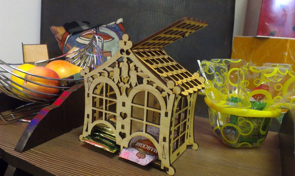 Tea house 3d puzzle laser cutting file format download