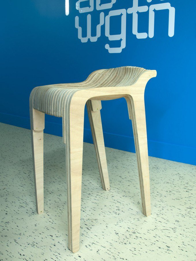 Free Plywood stool Woodworking Projects for cnc router 4 dxf files