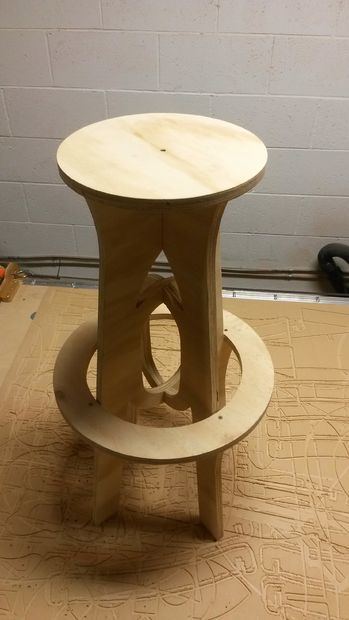 Free Plywood stool Woodworking Projects for cnc router 5 laser cut ideas 1