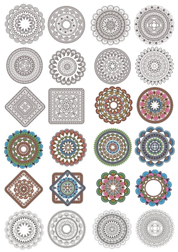 Collection ornament vector for CNC laser/router cutting 2 Collection ornament vector for CNC laserrouter cutting
