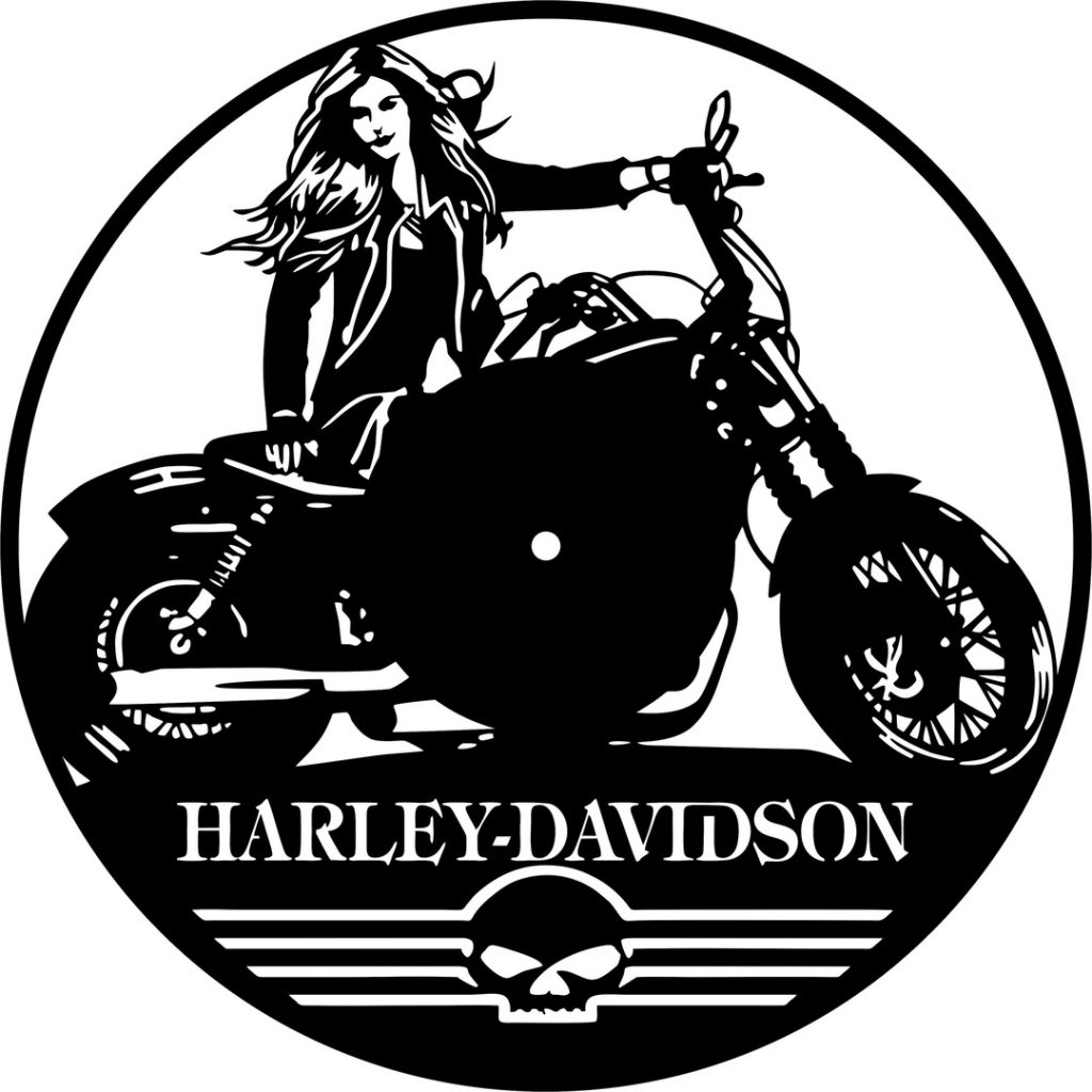 Harley-Davidson DXF download wall clock vector DXF download 2 DXF download