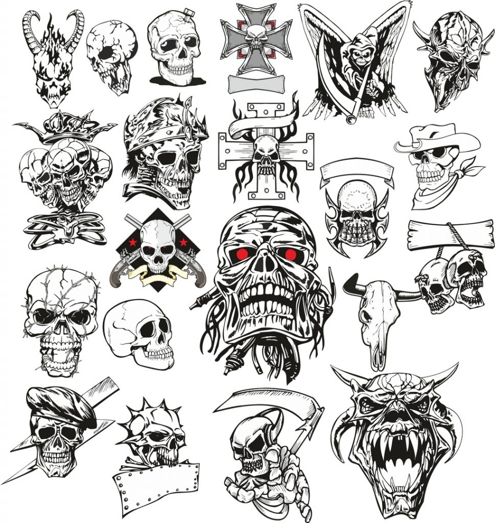 Free download of Skull vector cdr /eps file . 2 Skull vector