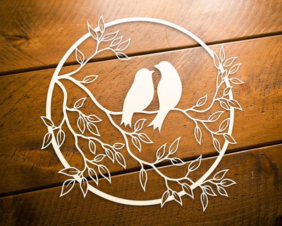 love birds on tree branch free laser cut files 2 love birds on tree branch free laser cut files