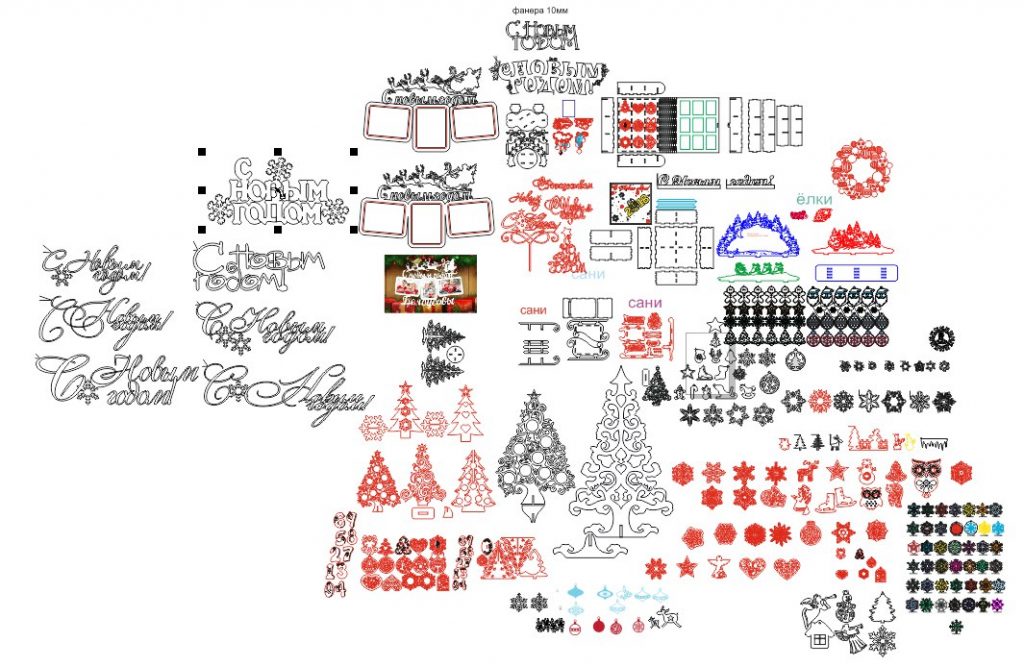 BIG Collection christmas tree vector DXF files 6 vector christmas tree 11