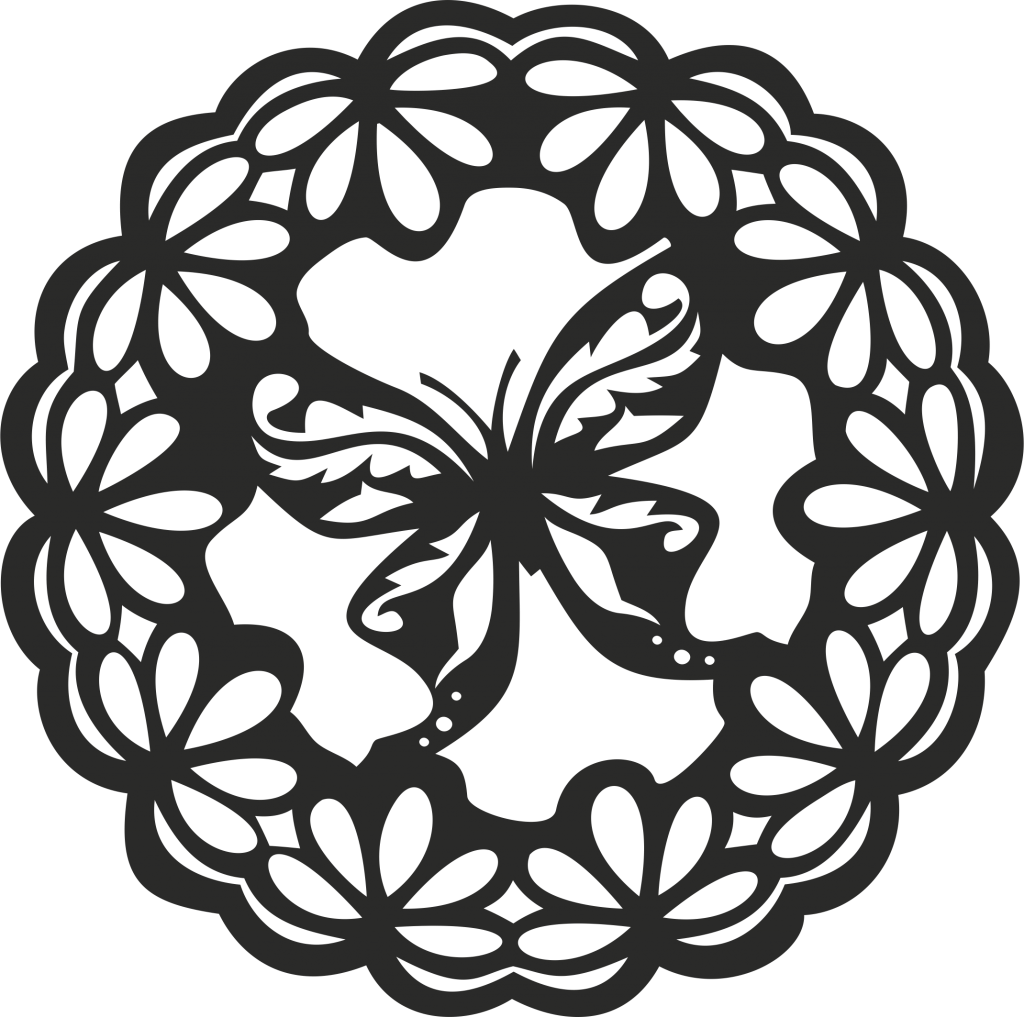 Decorative round grille Free DXF for CNC Download 5 dxf file