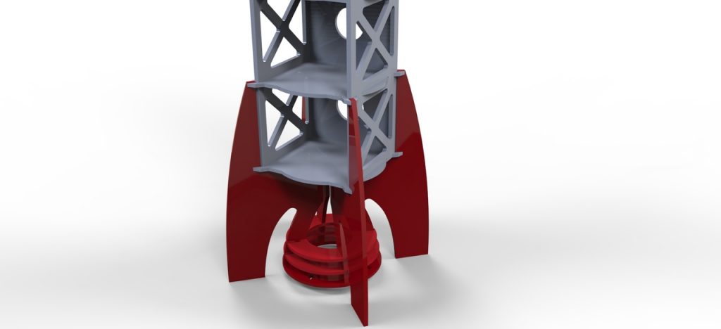 Free Laser Cut File for Rocket Project Design 4 dxf file