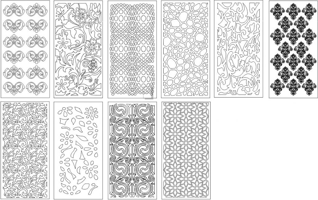 Decorative Screens Panels Free Laser Cut Designs 10 DXF files