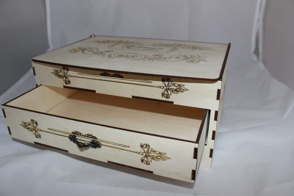 laser cut wood box template