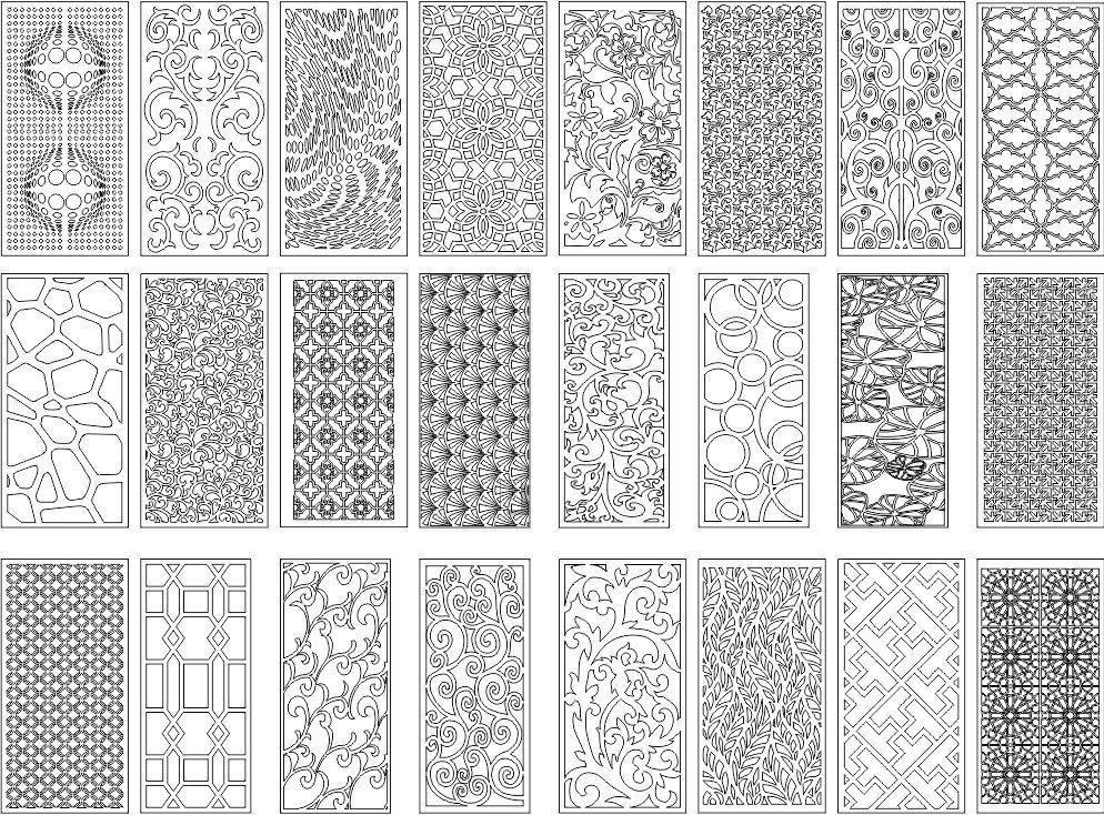 Decorative Screens Panels Free Laser Cut Designs 8 laser cutting designs