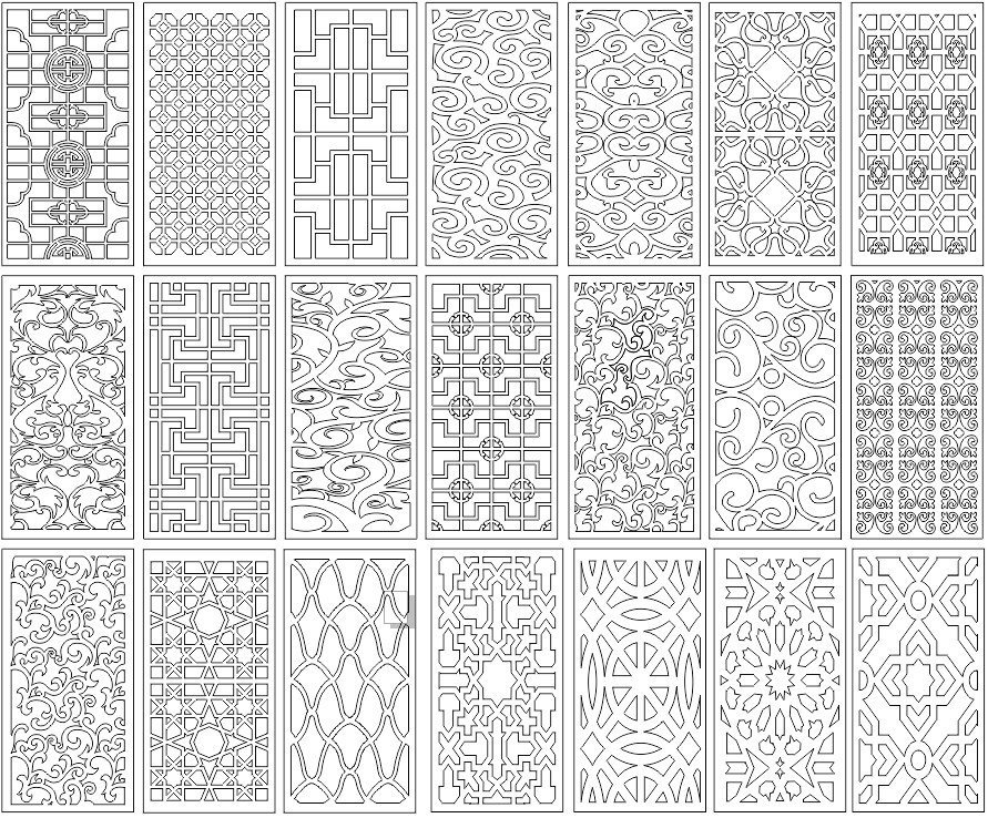 Decorative Screens Panels Free Laser Cut Designs 6 laser cutting designs graphic designs