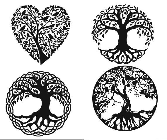 laser cut tree template