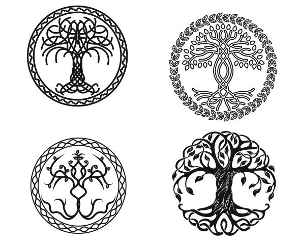 Tree Vector DXF File Free For CNC 3 tree vector laser cut