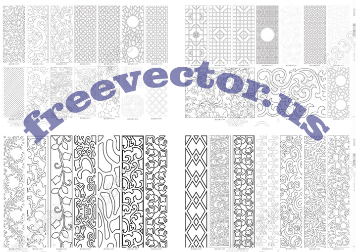 CNC Vector Free DXF Downloads CNC Patterns 6 cnc dxf files