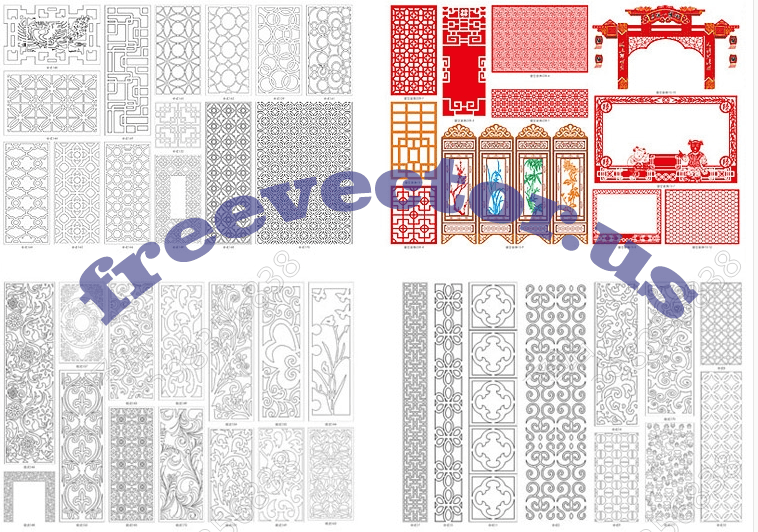 CNC Vector Free DXF Downloads CNC Patterns 2 dxf file download free