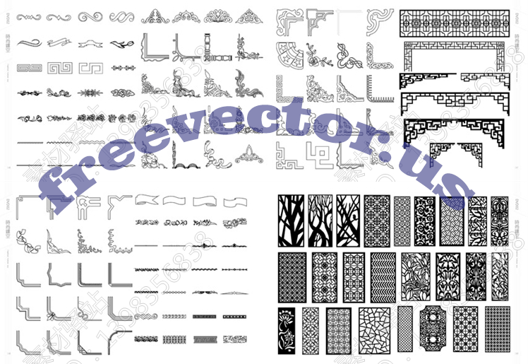 CNC Vector Free DXF Downloads CNC Patterns 8 dxf files free