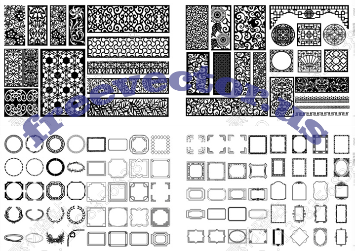 CNC Vector Free DXF Downloads CNC Patterns 14 sample dxf file