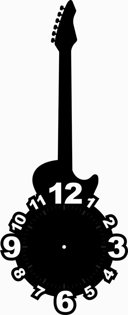 Amazing Free Laser Cutting Projects Download 20 Guitar Shaped Clock Face Laser Cut Free Vector