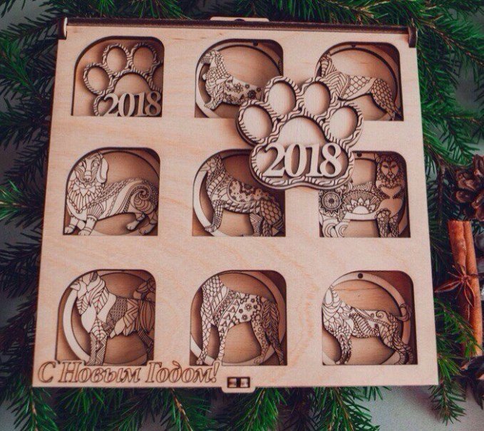 Free Laser cut wood designs Christmas Eve Box 19 Box for Christmas toys.