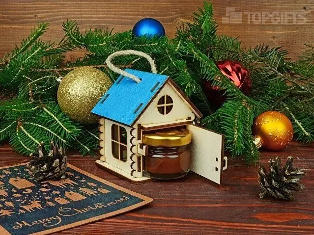 Free Laser cut wood designs Christmas Eve Box 12 New Year's houses souvenirs