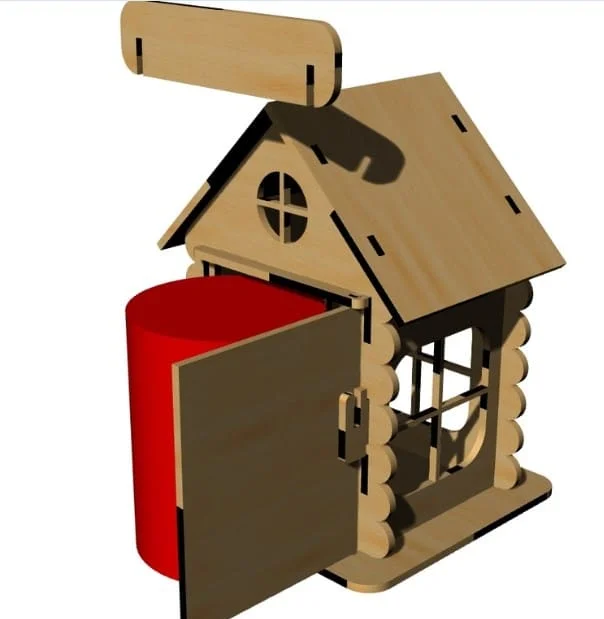 Free Laser cut wood designs Christmas Eve Box 11 New Year's houses Wooden Free Laser Cut Templates