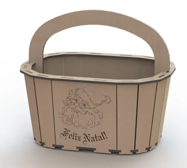 Free Laser cut wood designs Christmas Eve Box 13 laser engrave storage basket