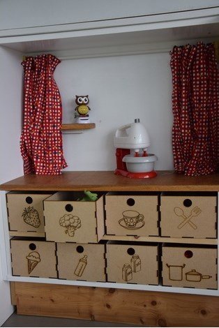 wood storage box with lid laser cutting