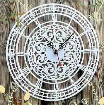 Free Laser Cut Clock Vector File Download 2 Laser Cut Clock