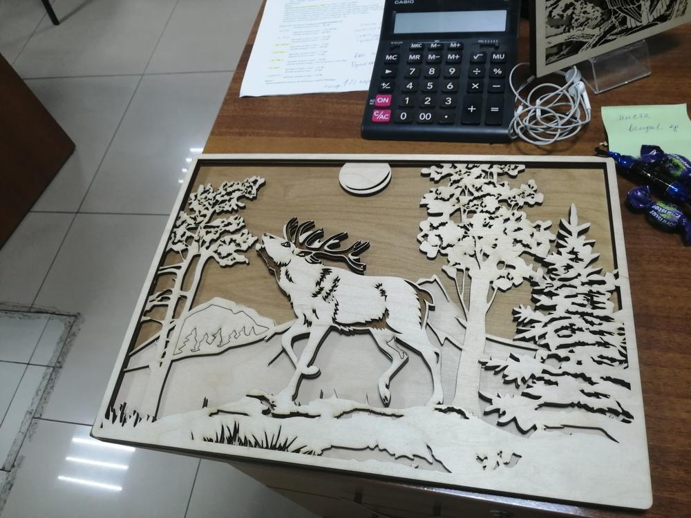 Laser Cut Red Deer Layered Art Template Free Vector