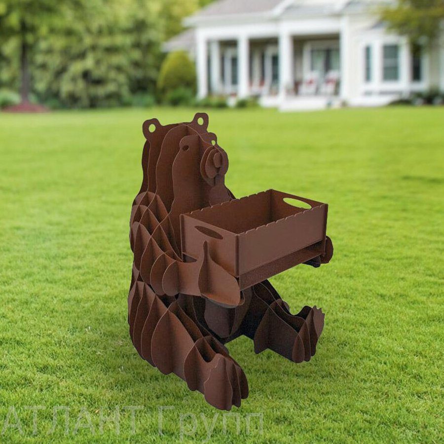 Plasma Cut BBQ Grill Bear free 3d dxf files