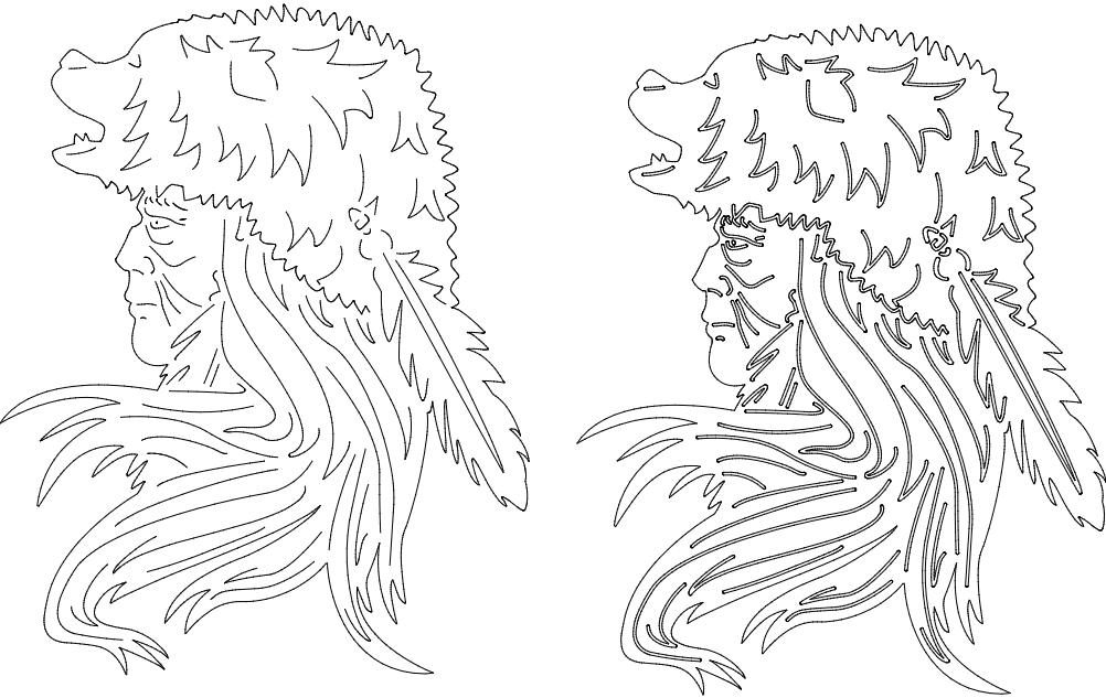 bear headdress free dxf files download