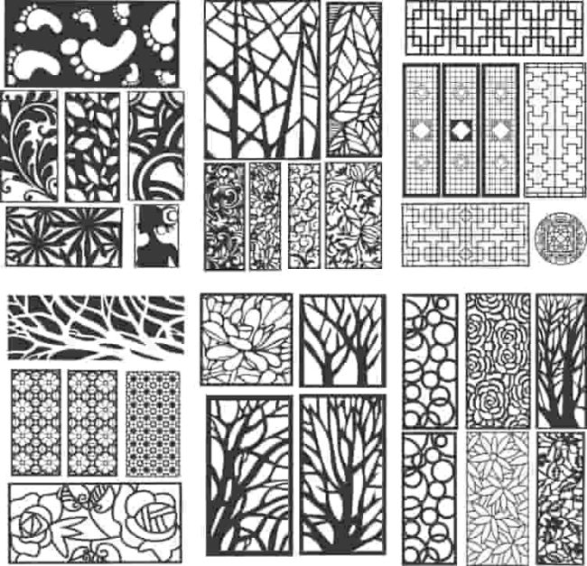 laser cut screens Decorative Panels Free download 2 dxf file download