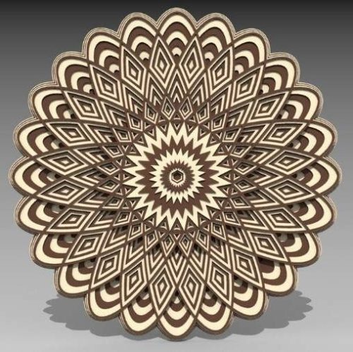 mandala 3d laser cut models download