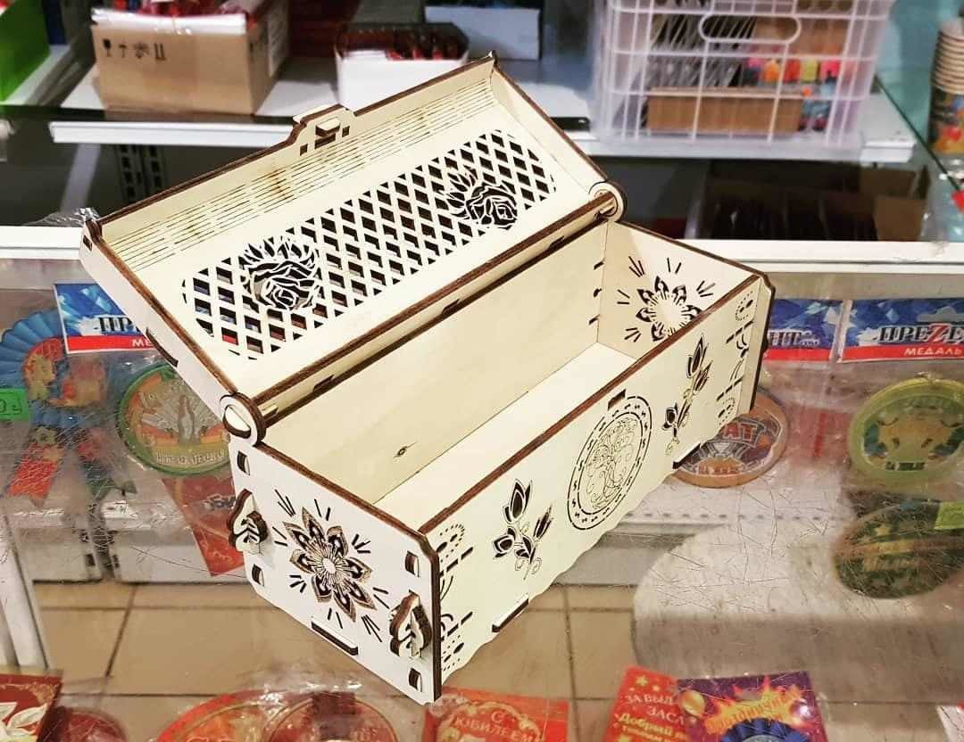 laser cut wood box