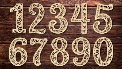laser cut numbers
