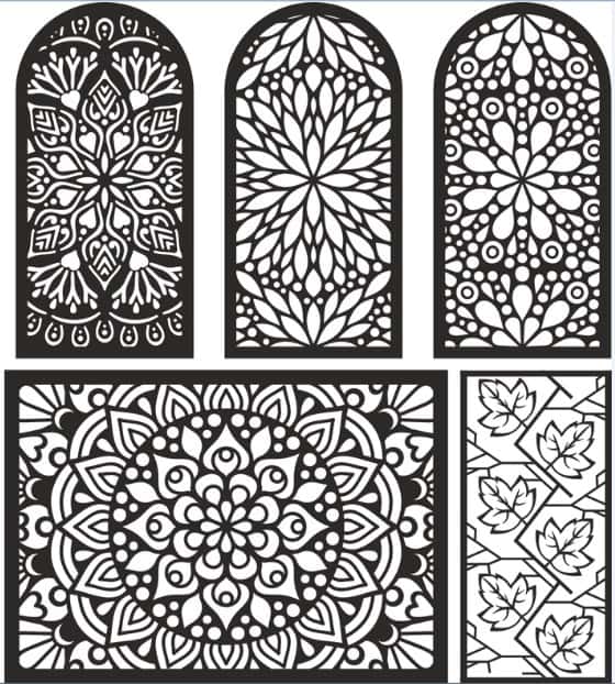 lasercut vector cnc patterns wood free download 2 cnc patterns wood