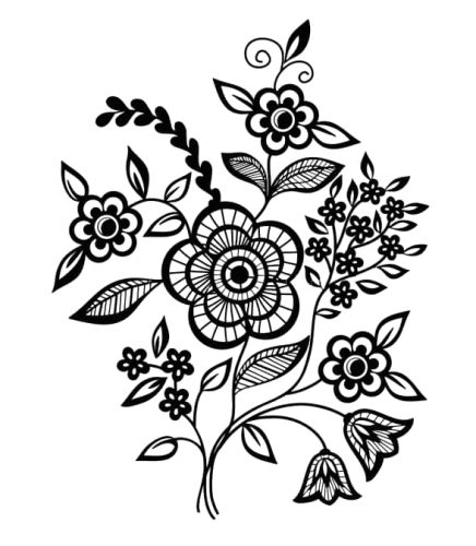 Black And White Flower