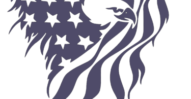 Eagle american flag dxf