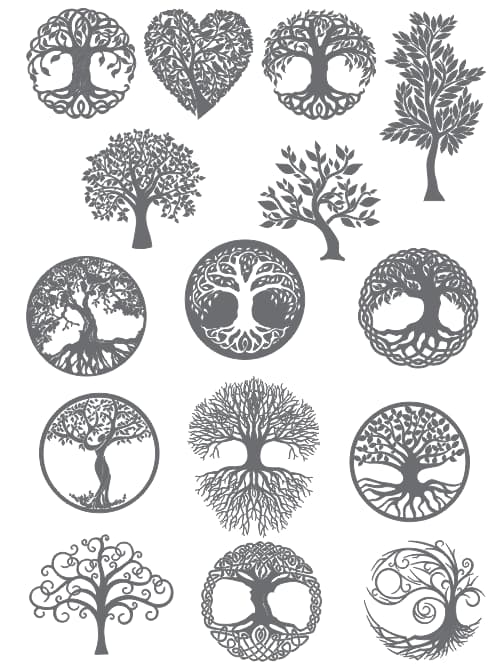 free vector tree of Life laser cut vector Free dxf file 2 free vector tree