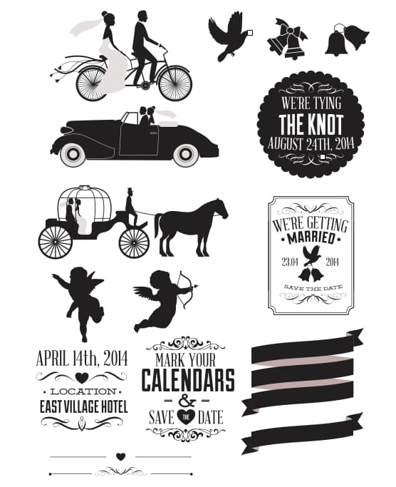 free vector wedding
