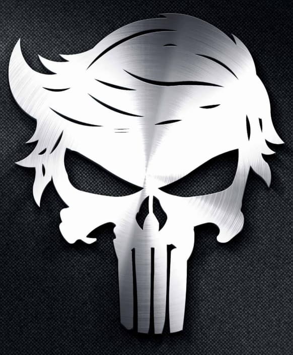 TRUMP Punisher Skull free dxf files for silhouette 2 free dxf files for silhouette