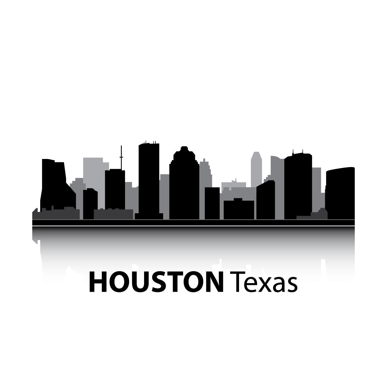 Houston Skyline Vector Free download 2 Houston Skyline Vector