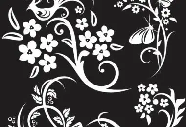 flower and butterfly design