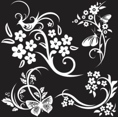flower and butterfly design