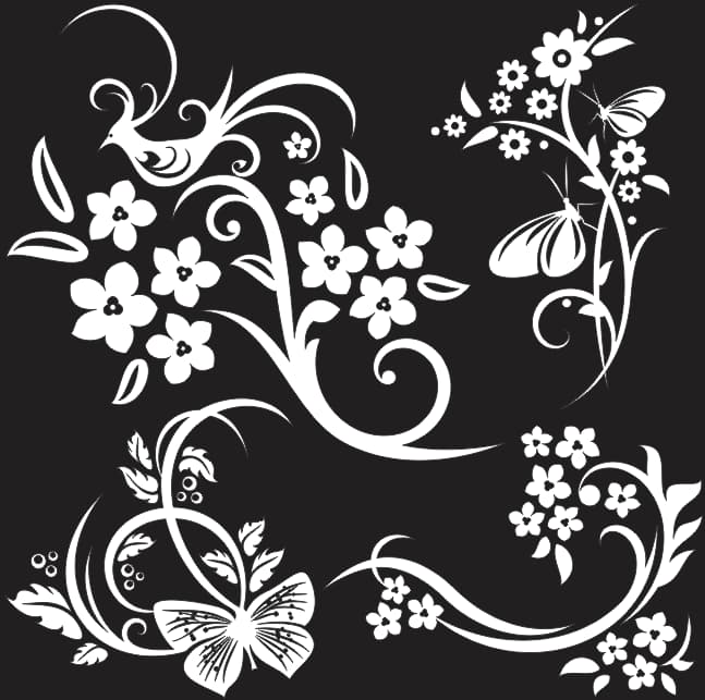 flower and butterfly design 