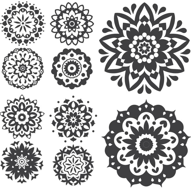 free mandala vector set Artwork CDR file download 2 free mandala vector